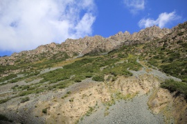 Rocas en las laderas septentrionales