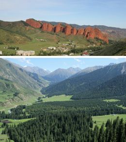 Famosos acantilados y valle de Yety Oguz